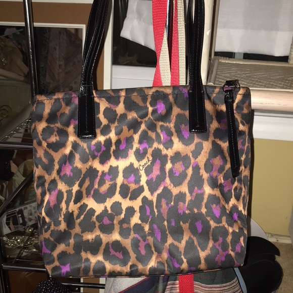 Coach Ocelot purple leopard bag - Picture 5 of 12